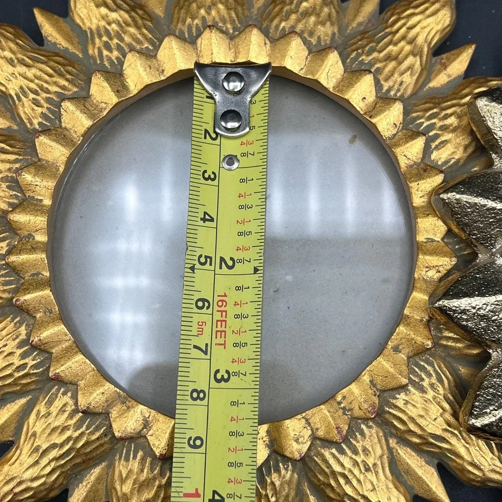 Vintage Celestial Sun Gold Picture Frame Free Standing Set of 2 Terragrafics